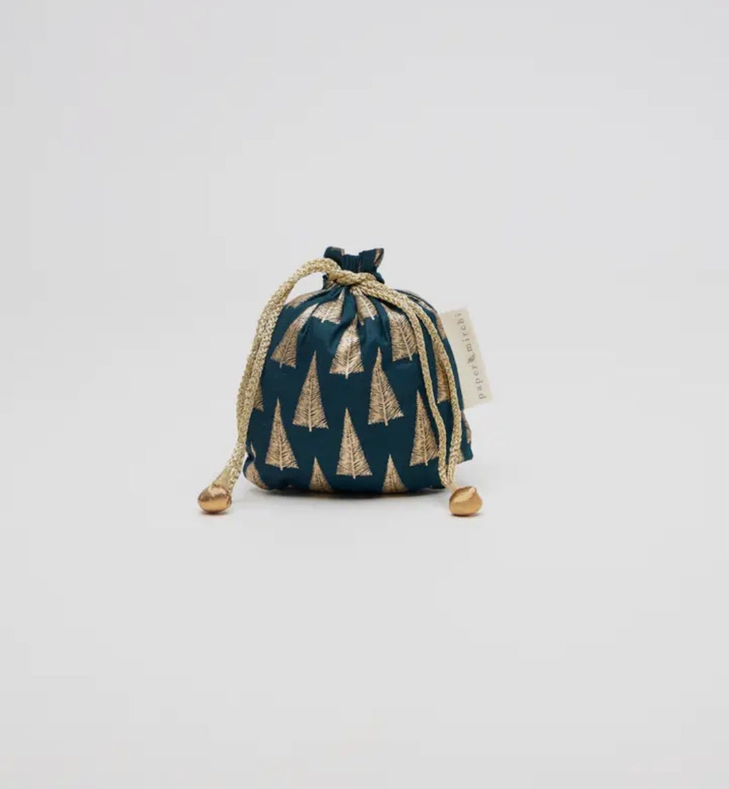 Sustainable Gift Wrap -Small Drawstring Bags