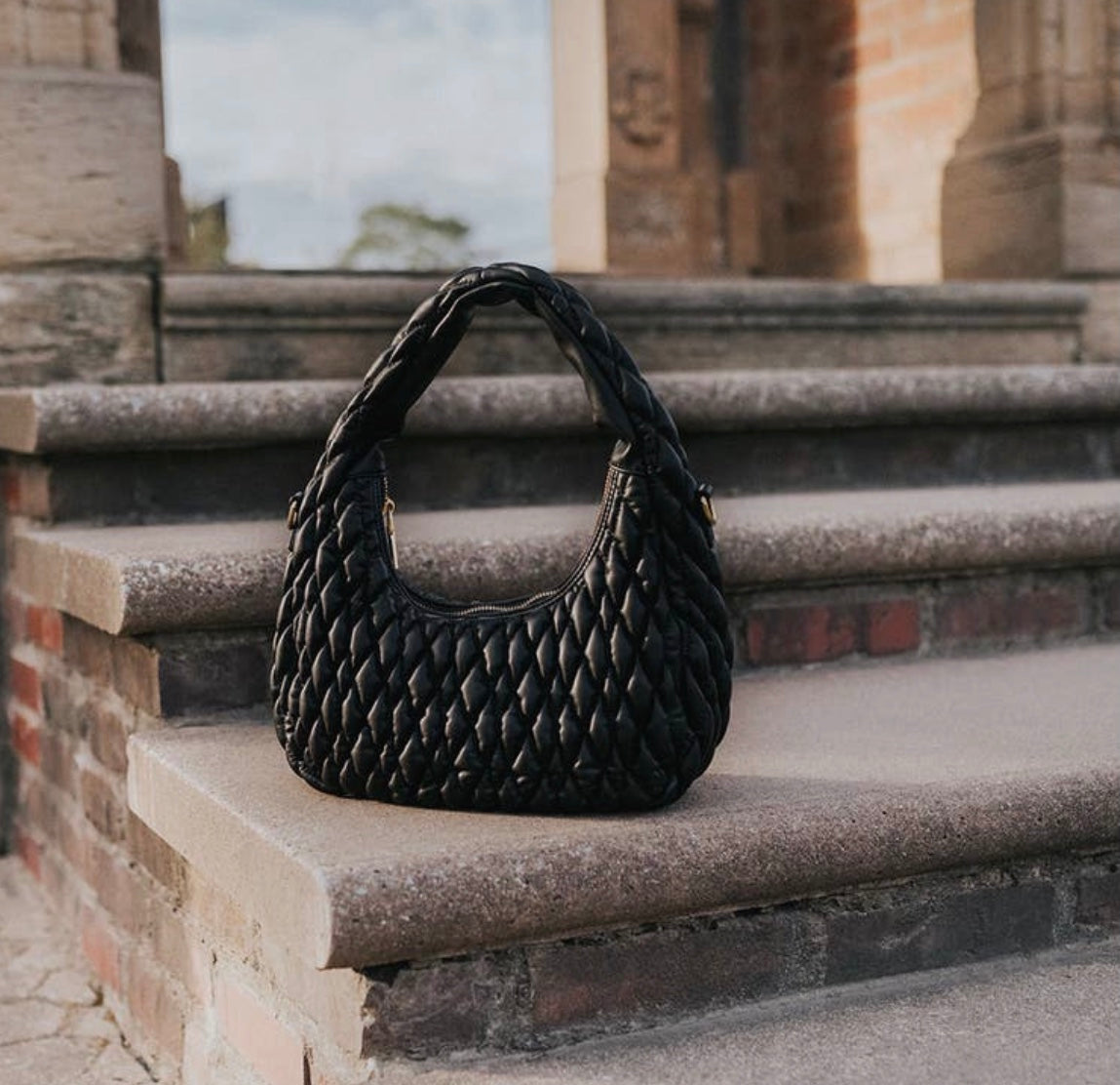 Modern Quilted Hobo Bag