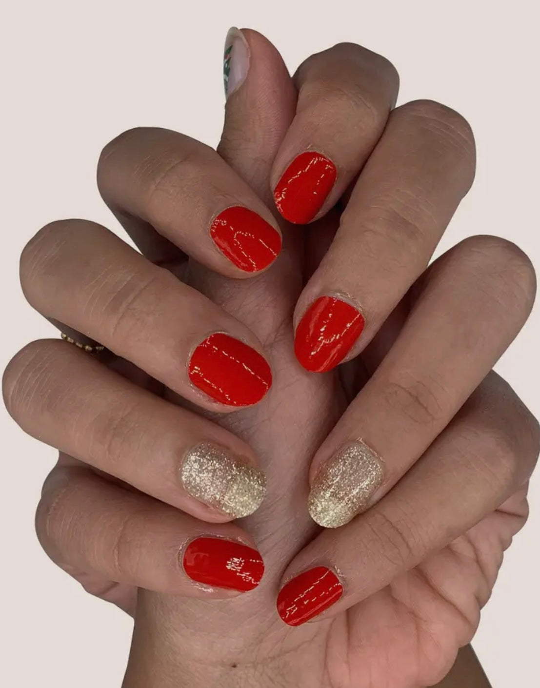 Rudolf Christmas Stick on Gel Nails