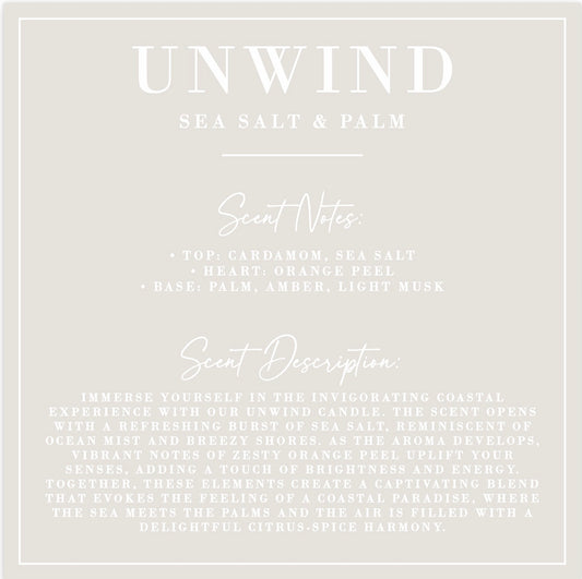 Unwind - Sea Salt & Palm Candle