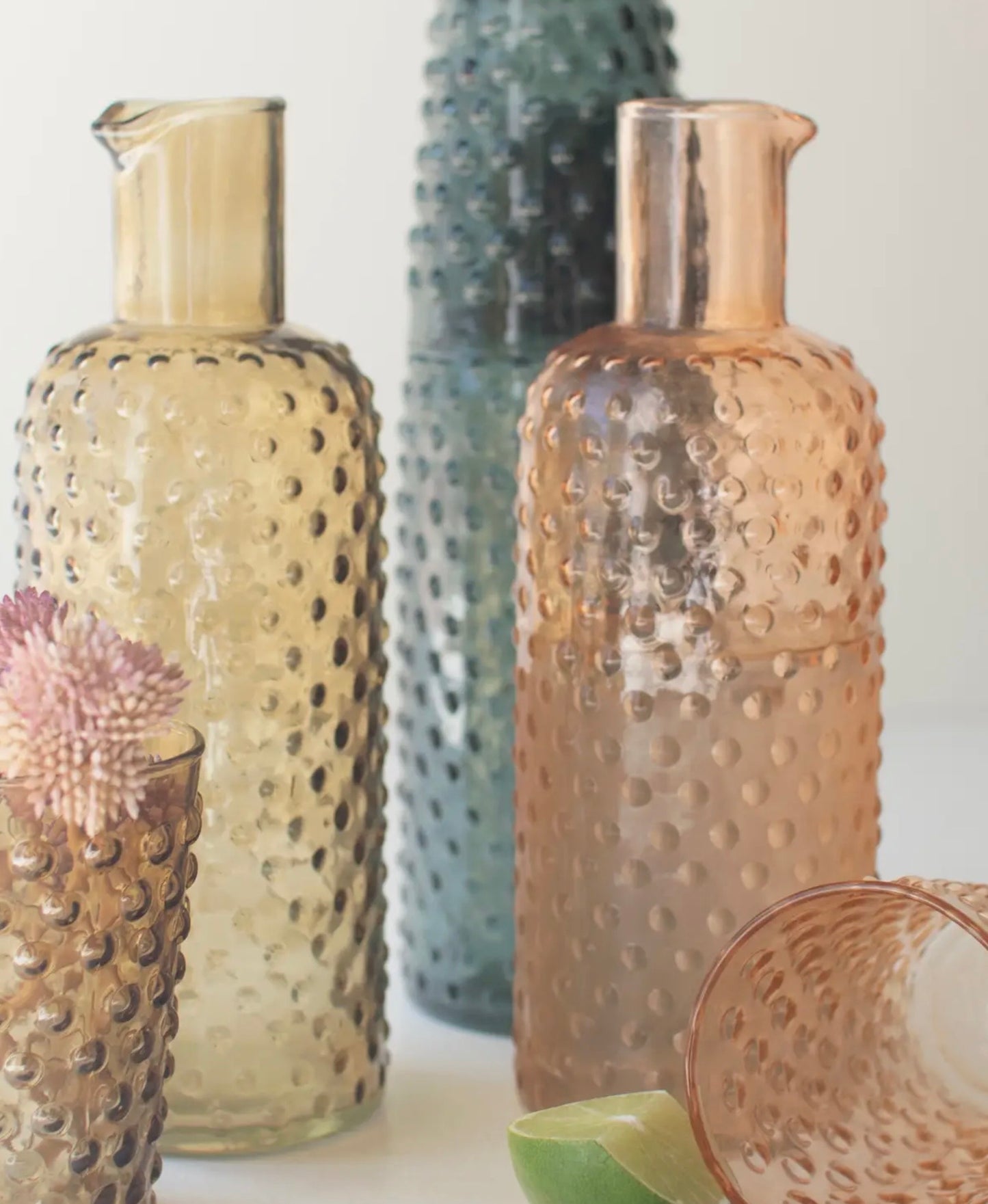 Bubble Glass Carafe with Tumbler