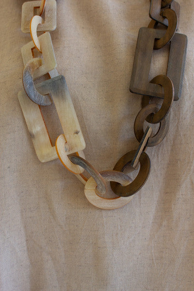 Two Tone Horn Necklace