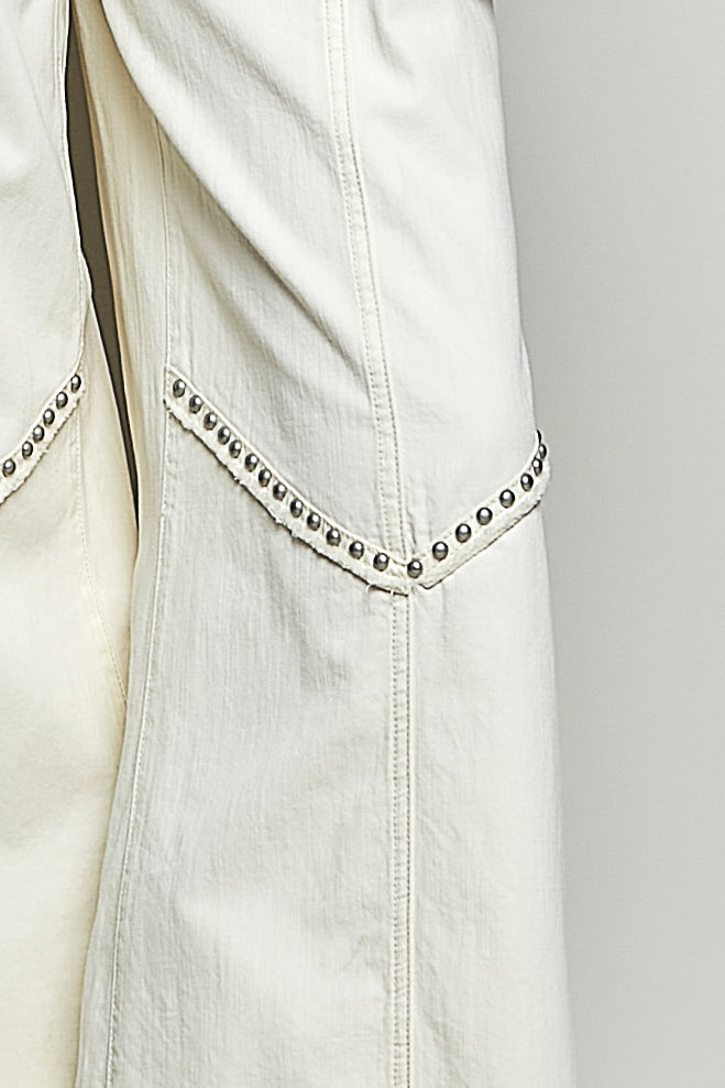 Off White Studded Jeans