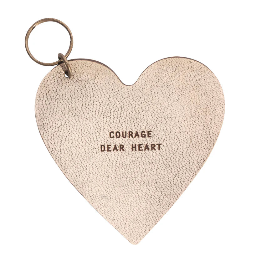 Leather Love Heart Keychain