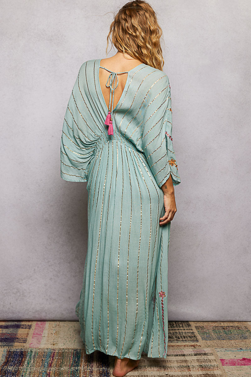 Turquoise Kimono Dress
