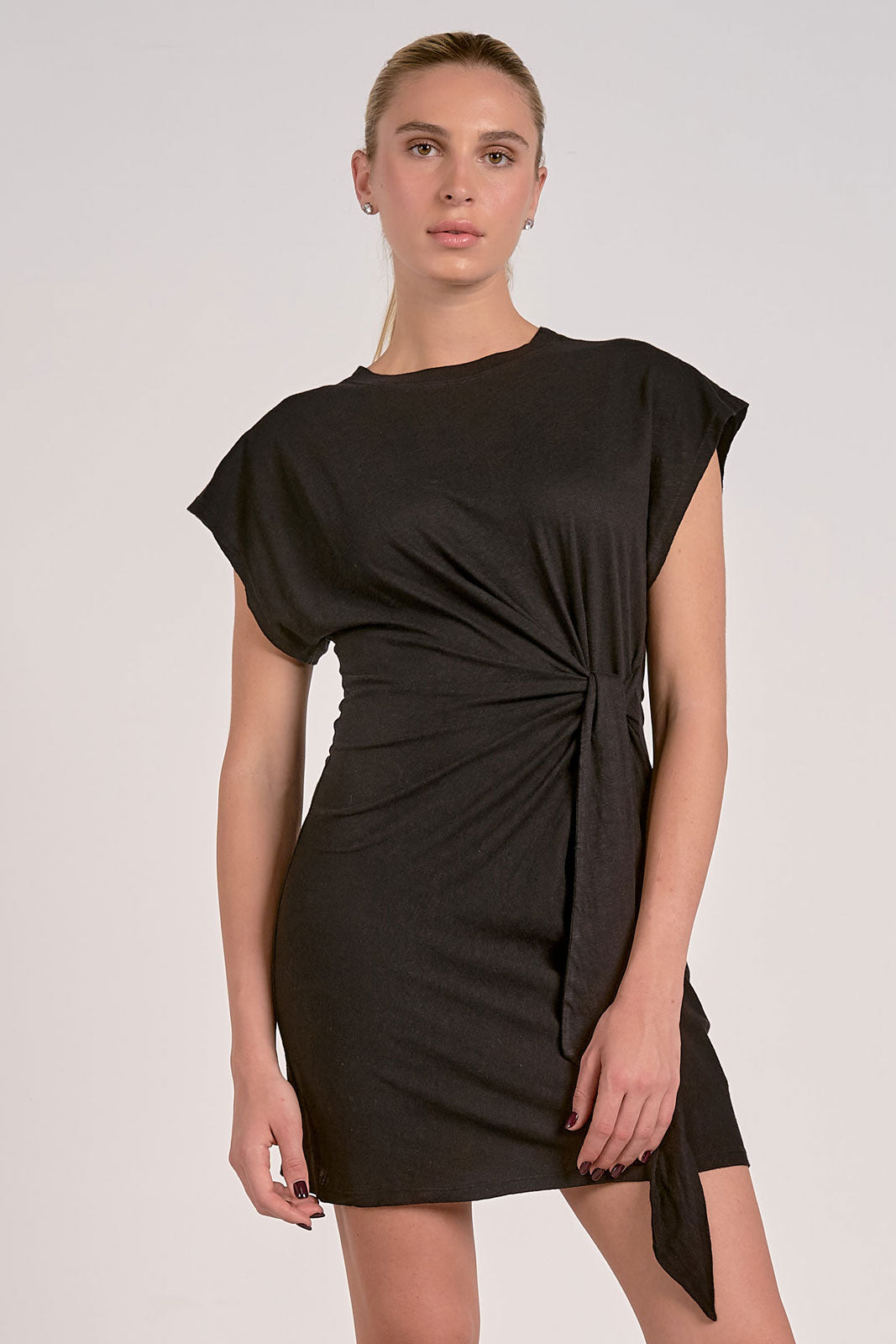 Black Side Tie Dress