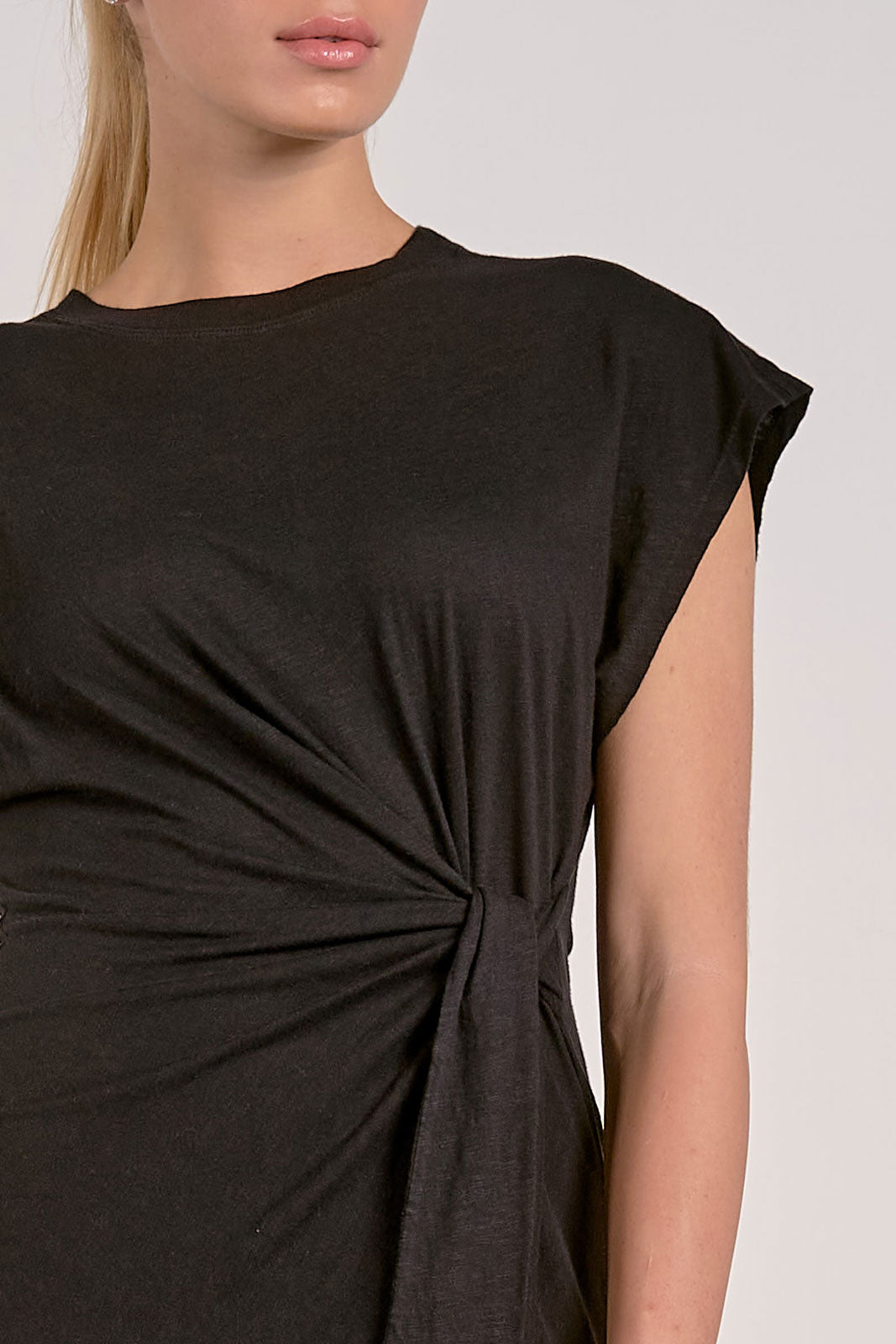 Black Side Tie Dress