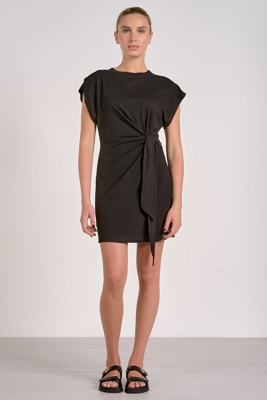 Black Side Tie Dress