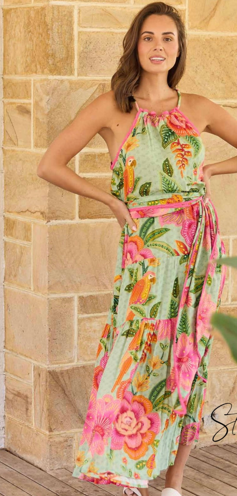 Tropical Print Sundress