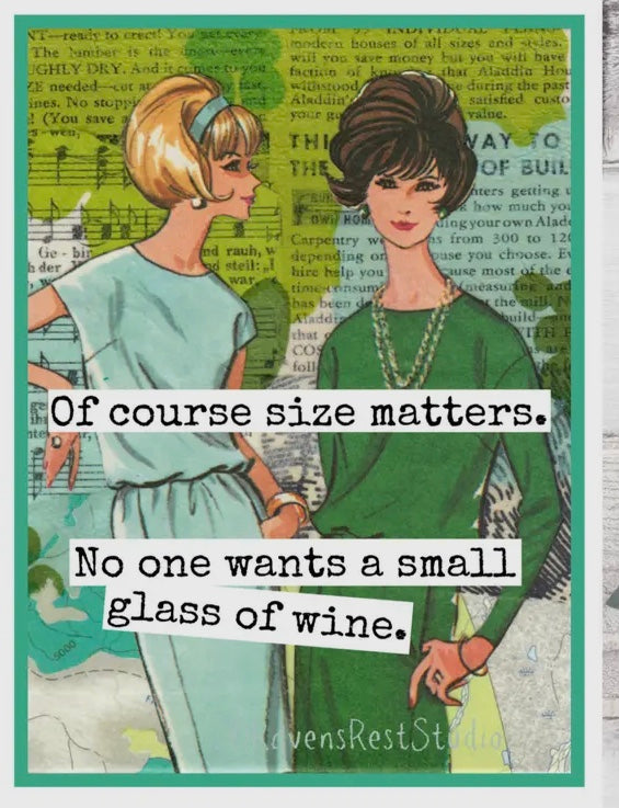 Greeting Card…. Of Course Size Matters