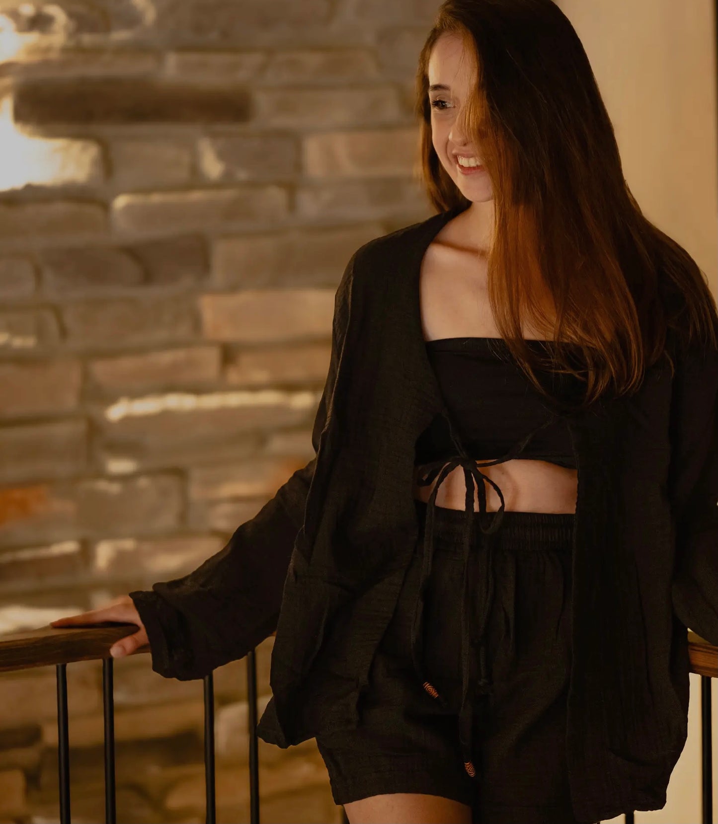 Black Gauze Shorts