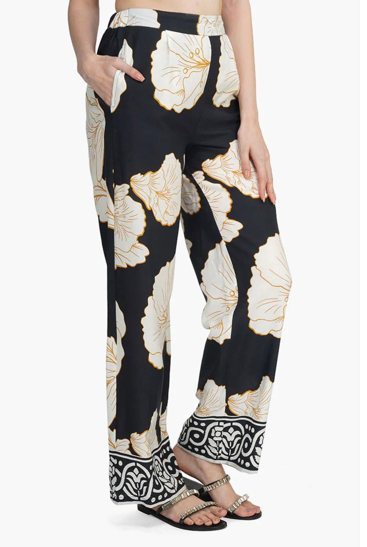 Black & White Print Pants