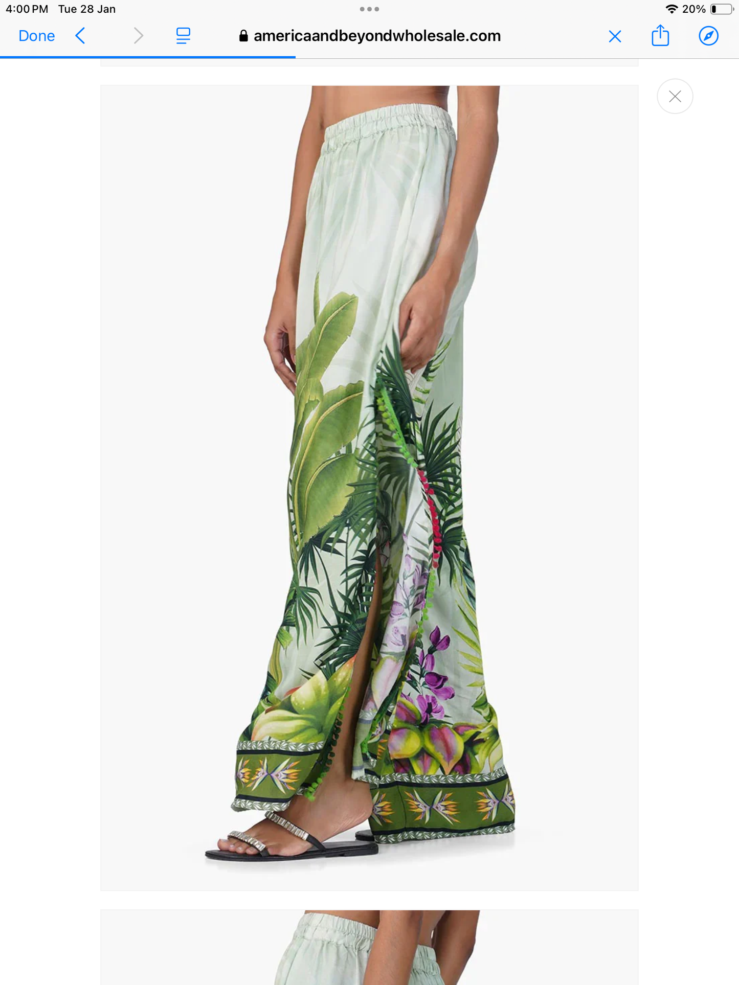 Tropical Print Pant