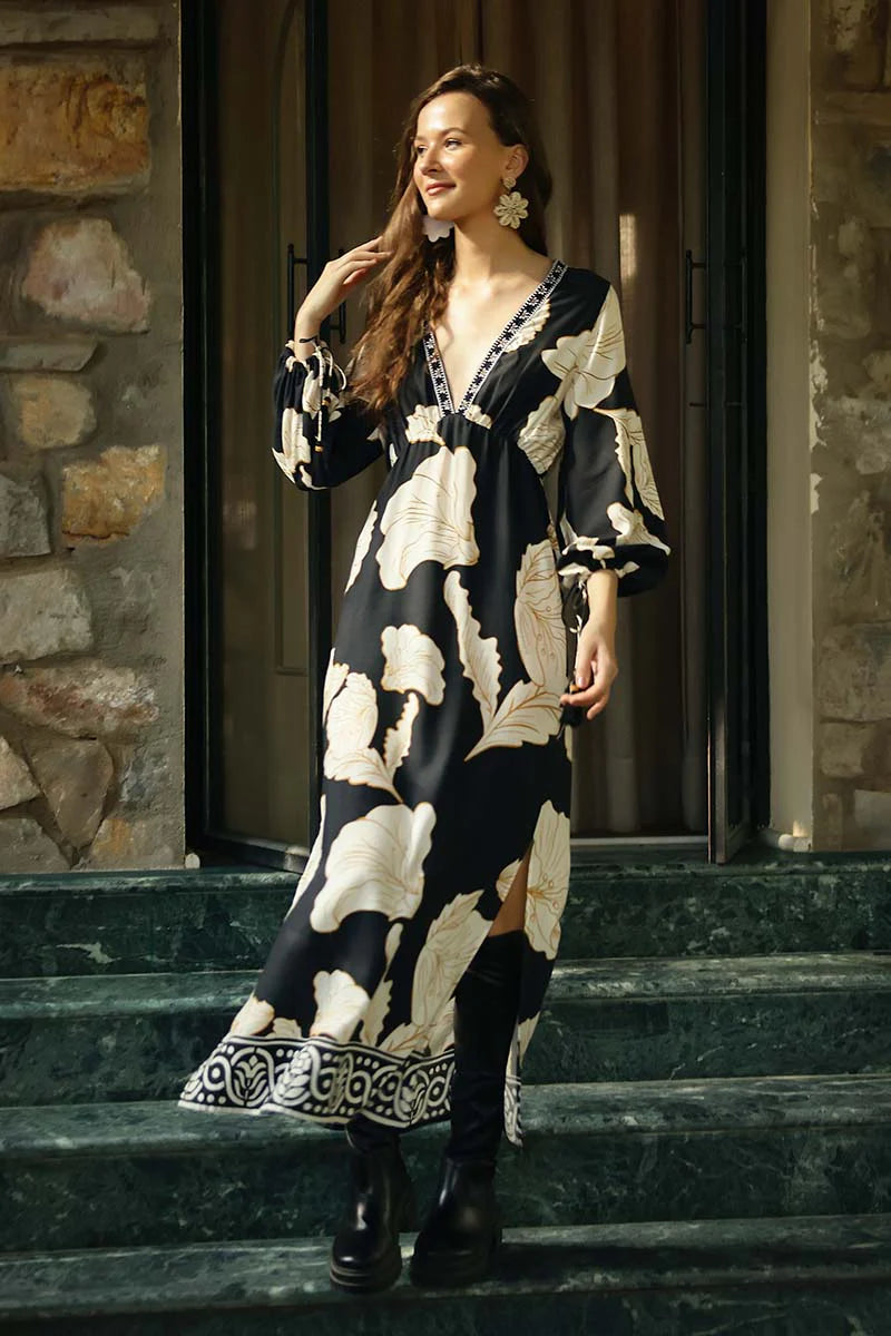 Black & White Print Dress