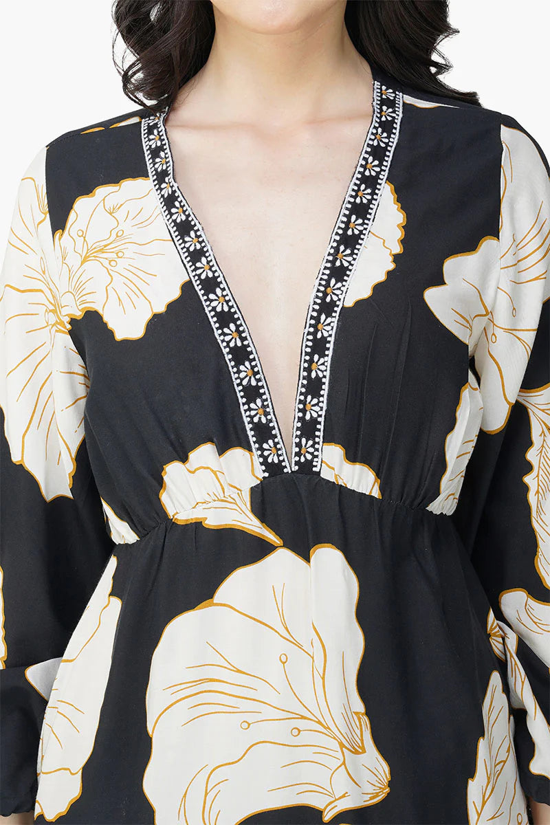 Black & White Print Dress