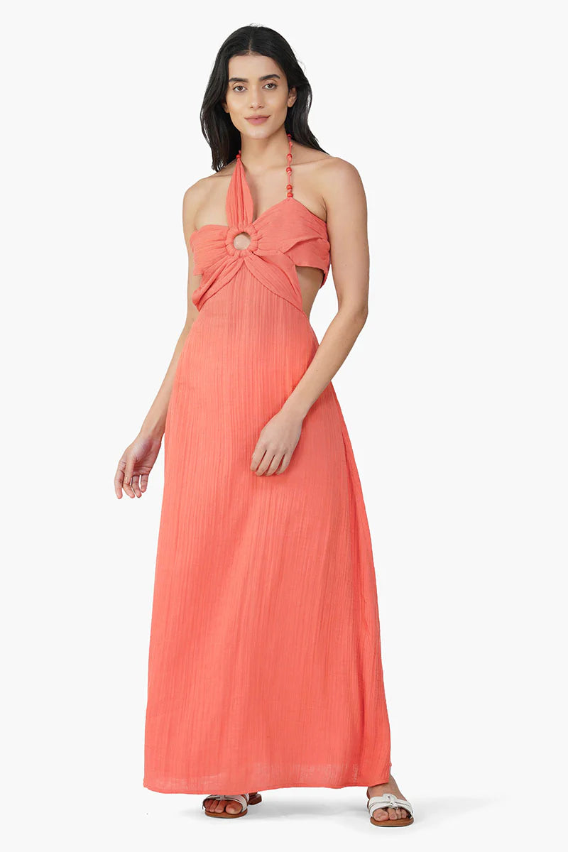 Coral Maxi Dress