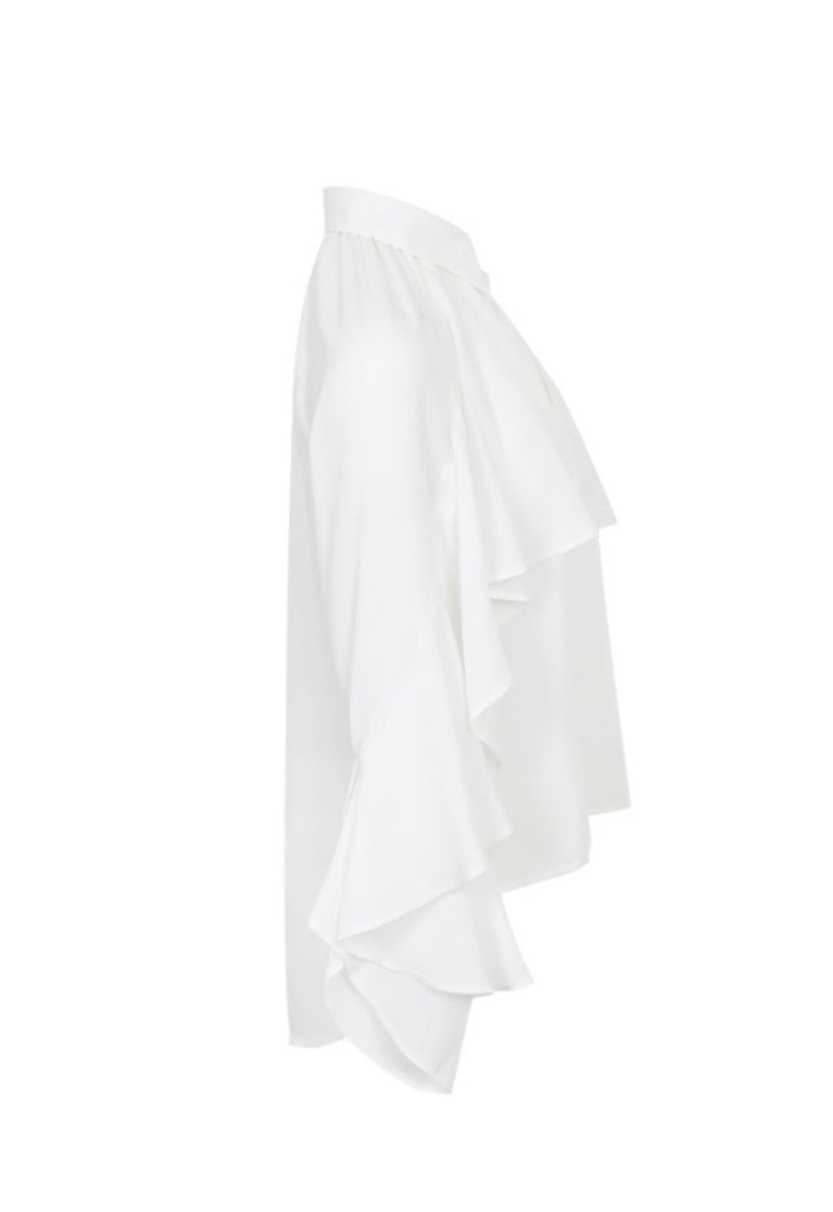 White Ruffle Blouse