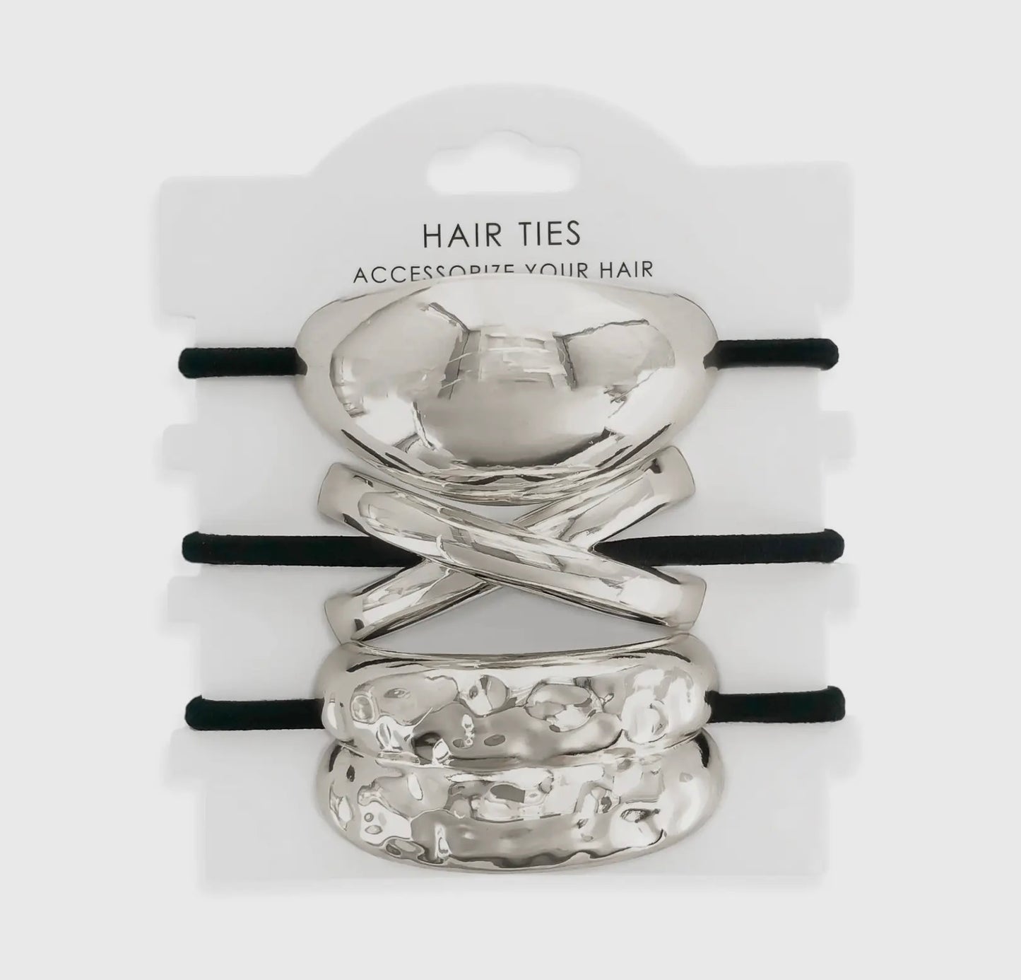 Pack of Silver Hair Ties