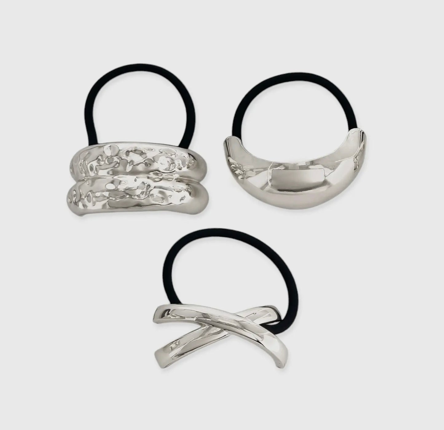 Pack of Silver Hair Ties