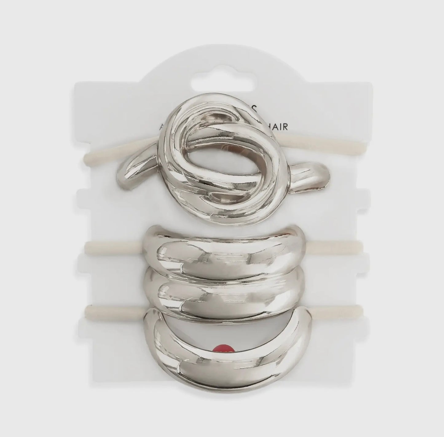 Pack of Silver Hair Ties