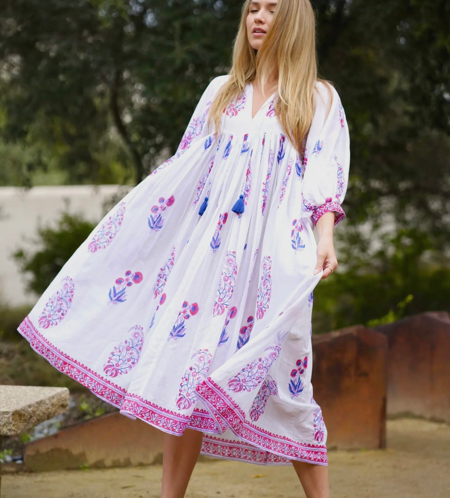 Indian Hand Block Print Cotton Dress