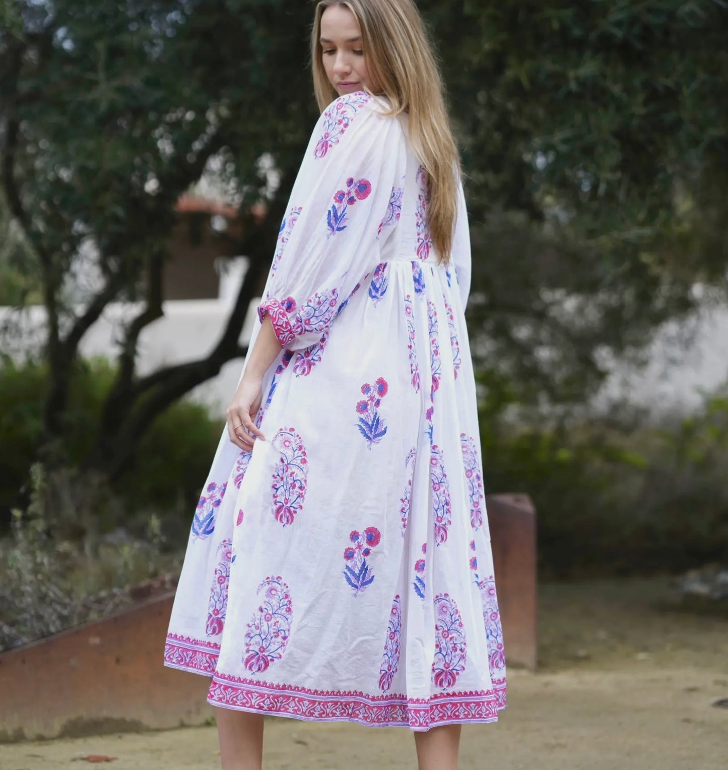 Indian Hand Block Print Cotton Dress