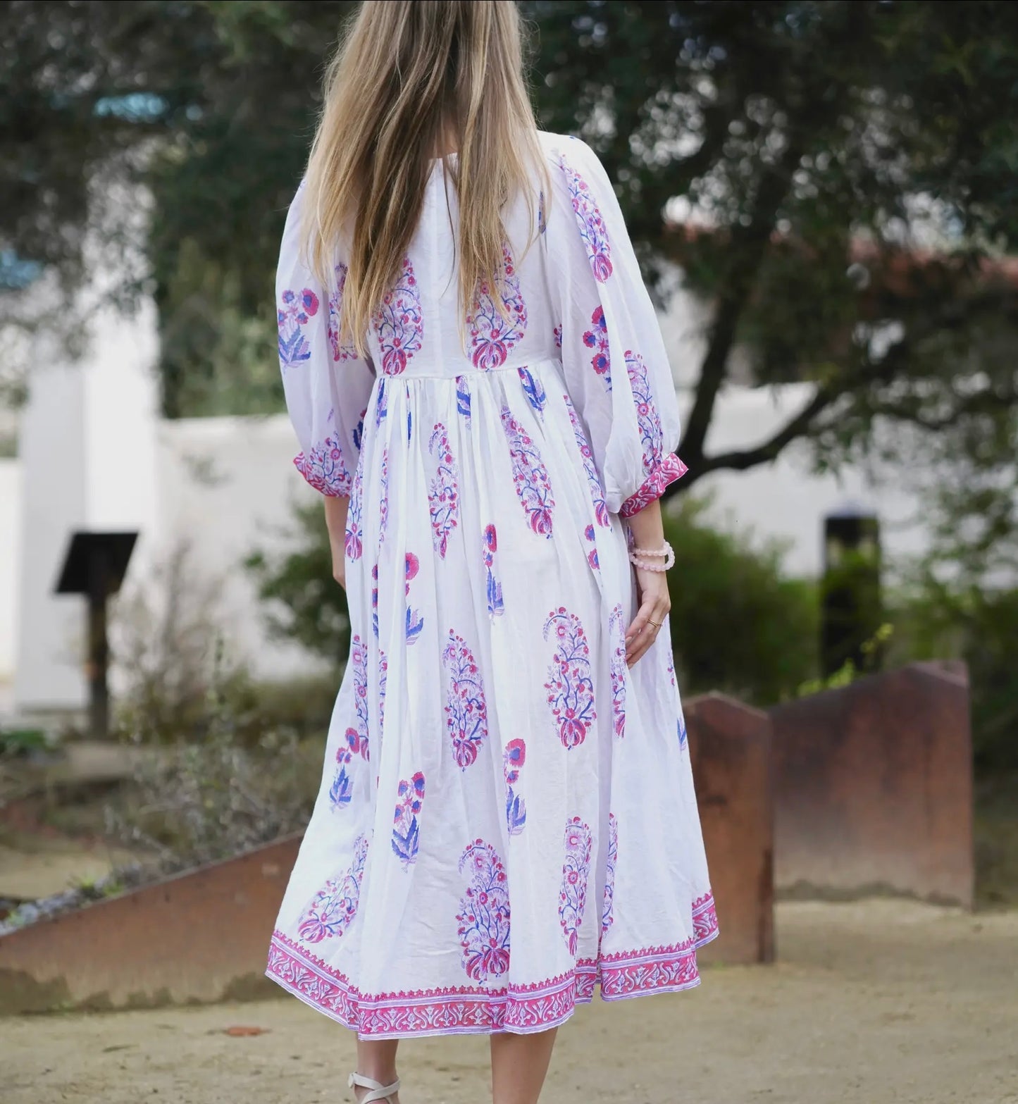 Indian Hand Block Print Cotton Dress