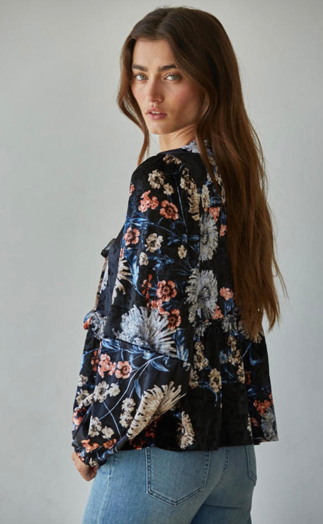 Black Velvet Multi Print Shirt