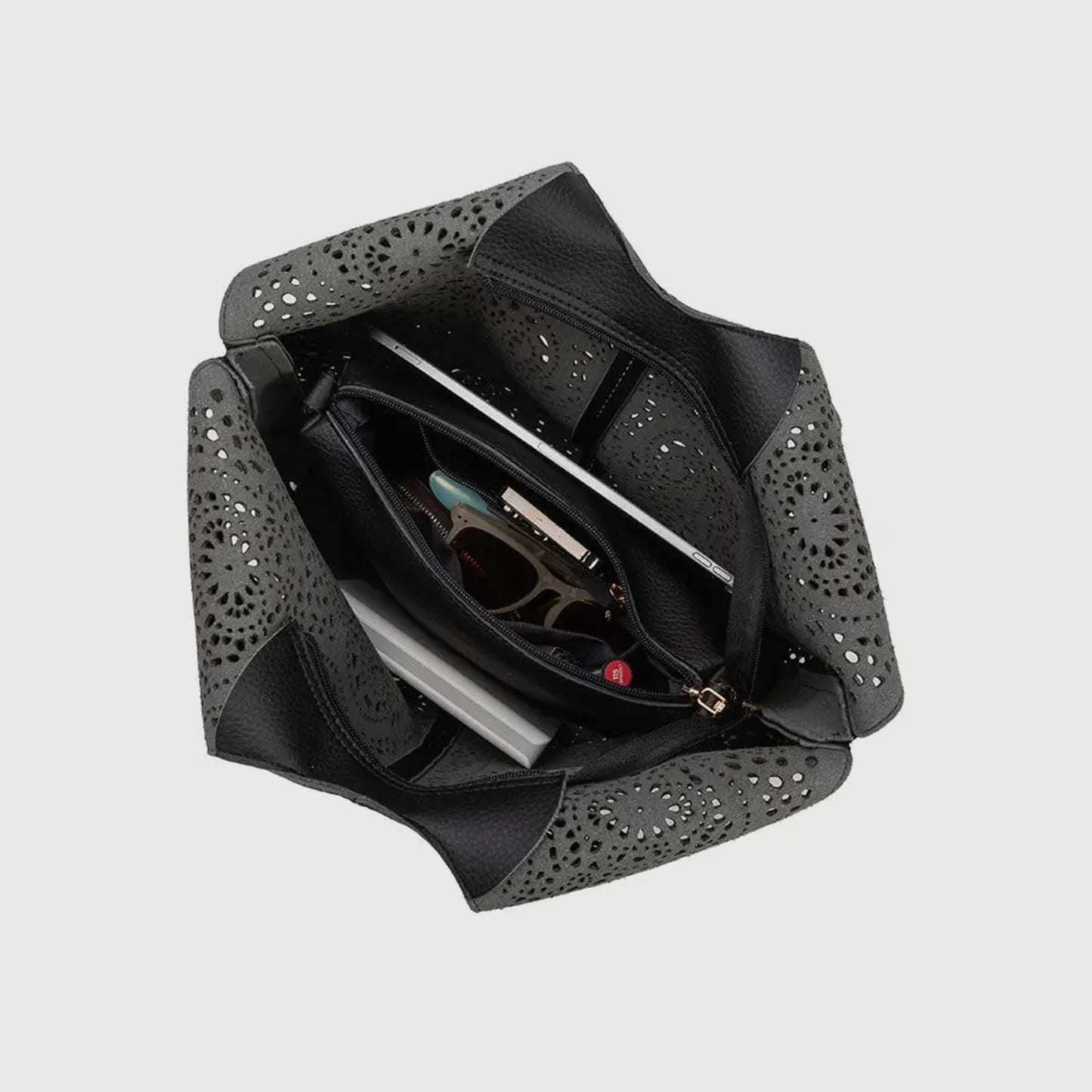 Black Laser Cut Bag
