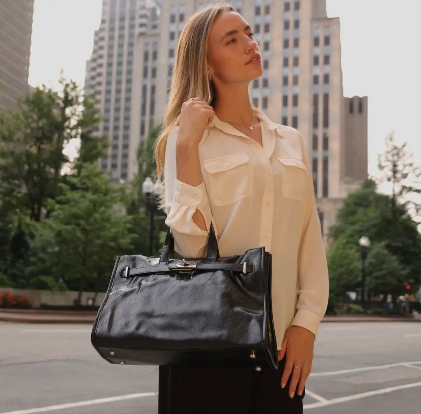 Vegan Leather Tote Bag