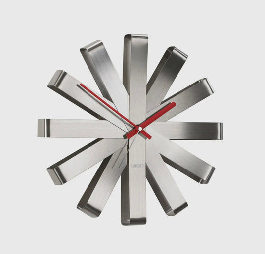Stainless Steel Ribbon Wall Clock
