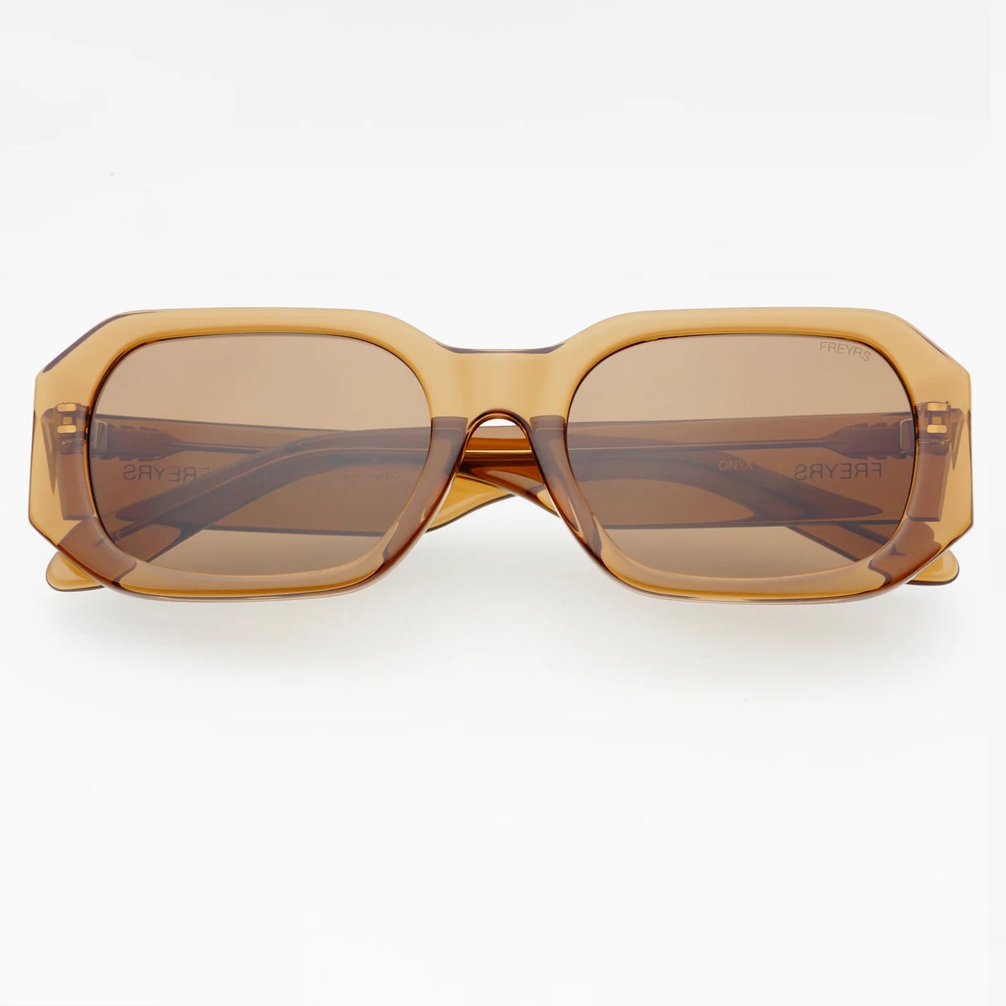 Brown Rectangle Sunglasses