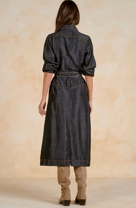 Dark Denim Shirt Dress