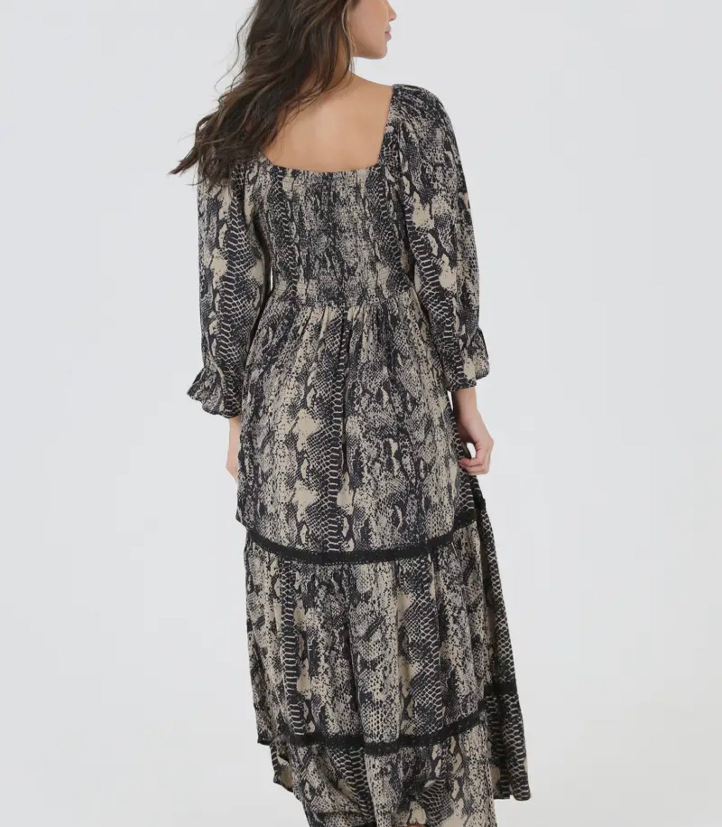Snake Print Maxi Dress
