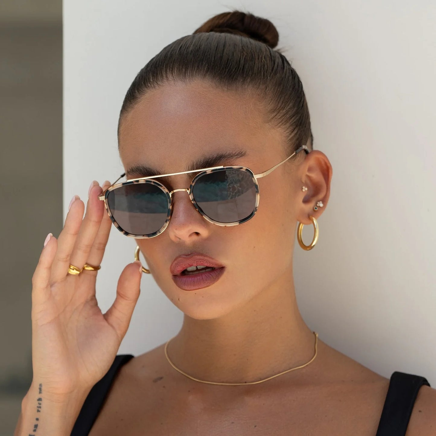 Unisex Round Aviator Sunglasses