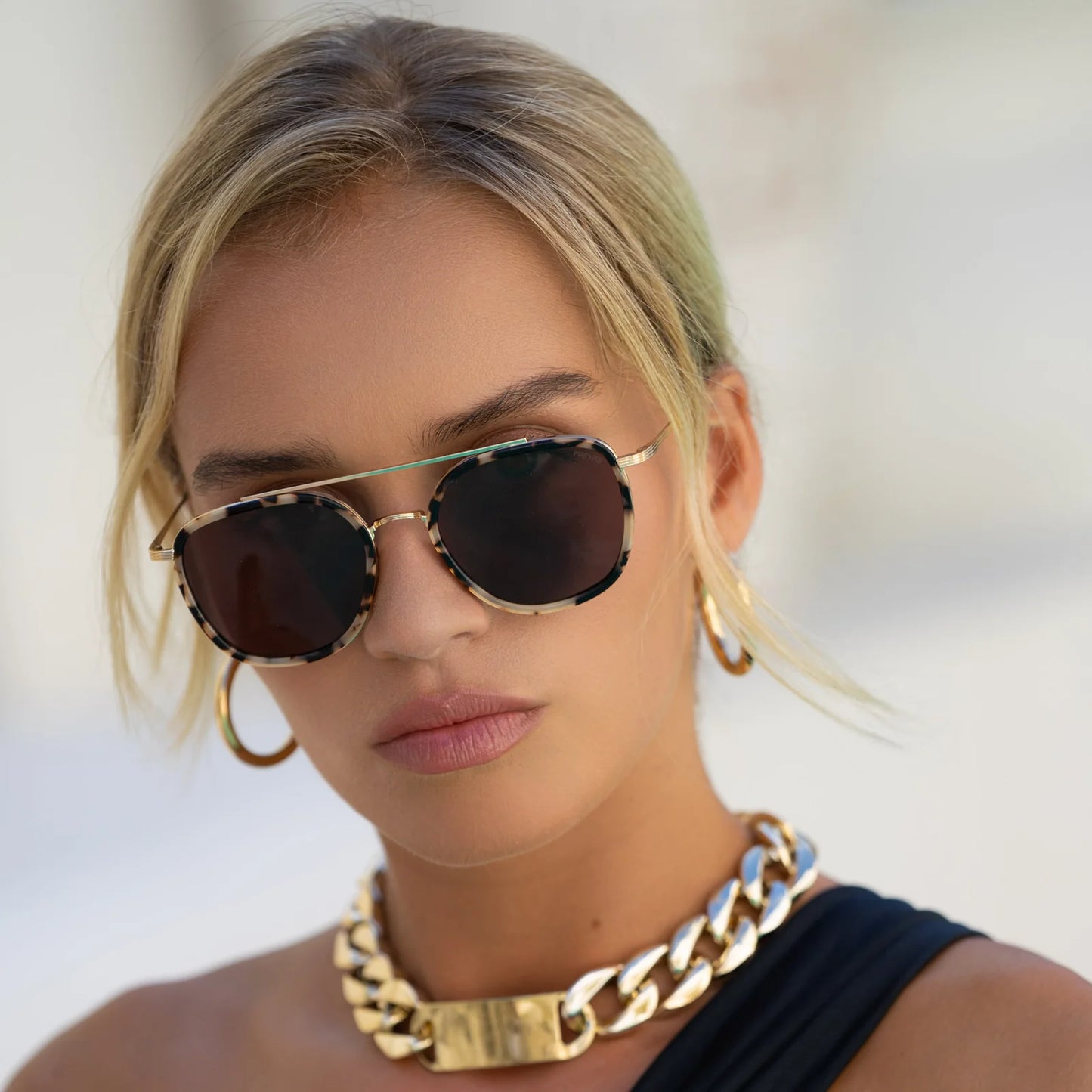 Unisex Round Aviator Sunglasses