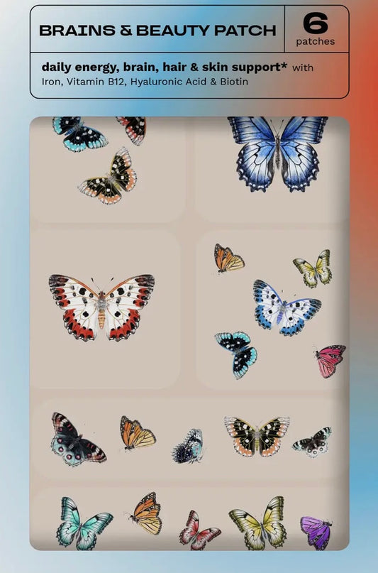 Brains & Beauty Vitamin Patch - Butterfly Print