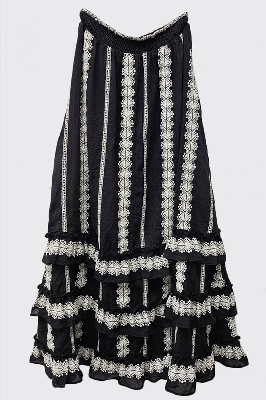 Black & White Ruffle Skirt
