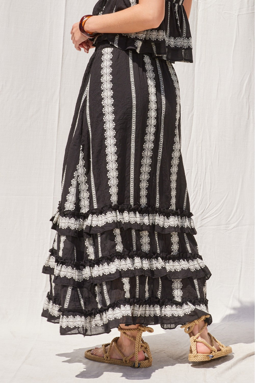 Black & White Ruffle Skirt