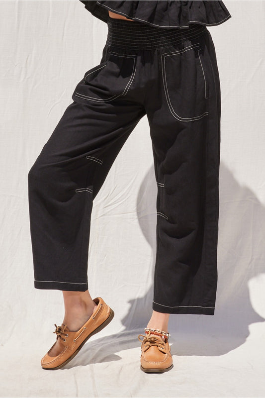 Black Pants With White Stitching