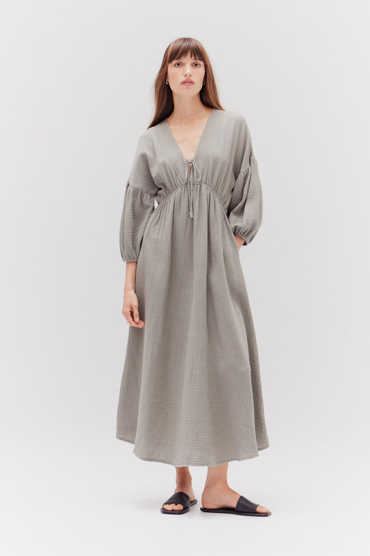 Sage Green Gauze Dress