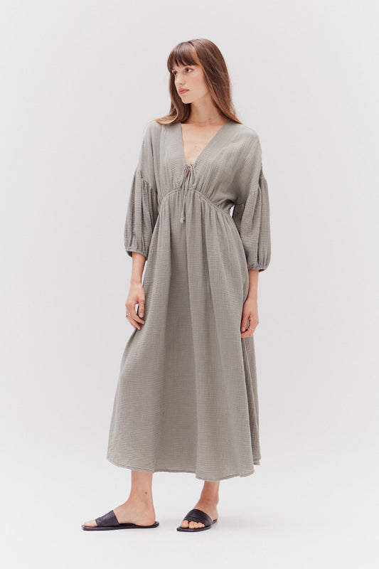 Sage Green Gauze Dress