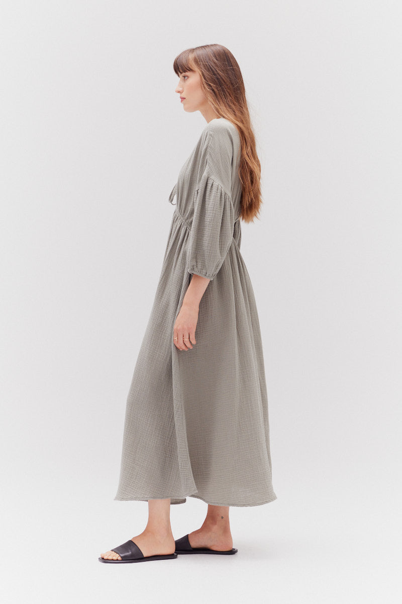 Sage Green Gauze Dress