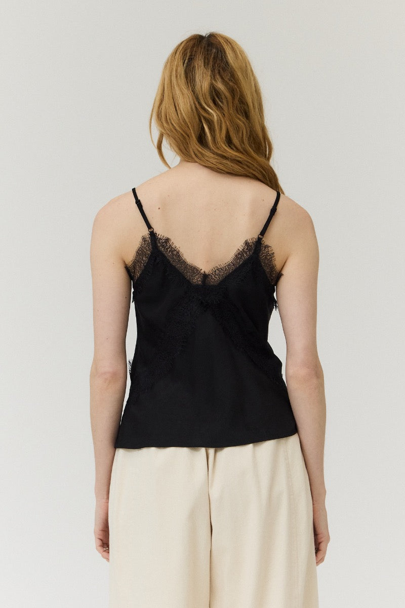 Black Silk & Lace Camisole