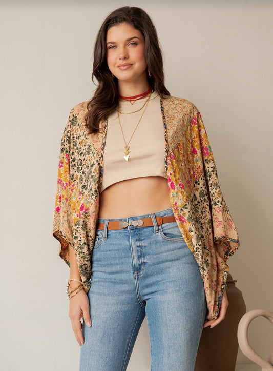 Floral Kimono Shape Top