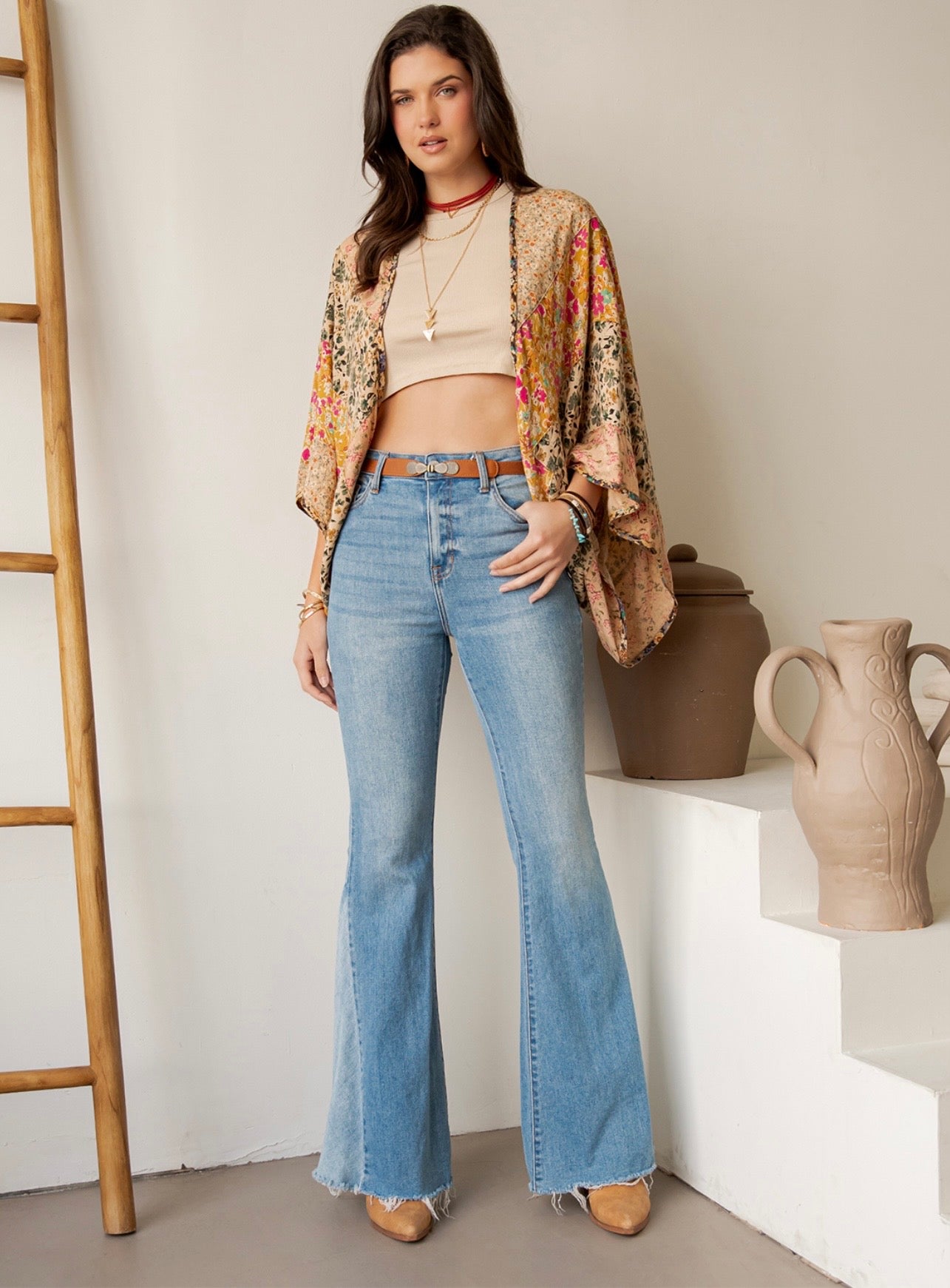 Floral Kimono Shape Top