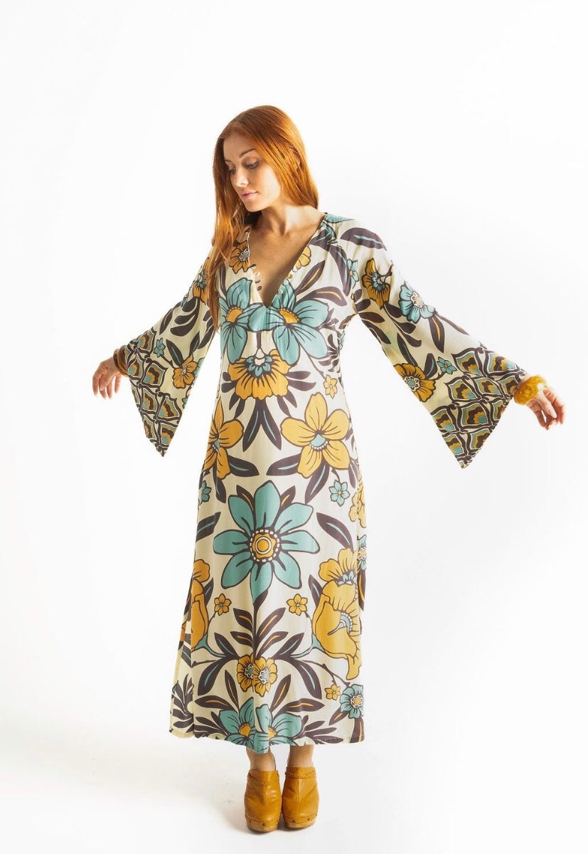 Blue Floral Tunic Dress