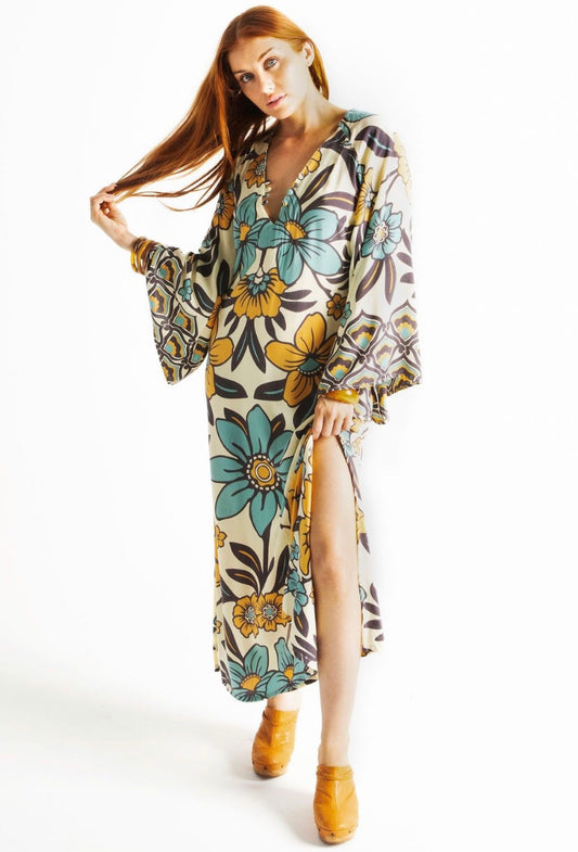 Blue Floral Tunic Dress