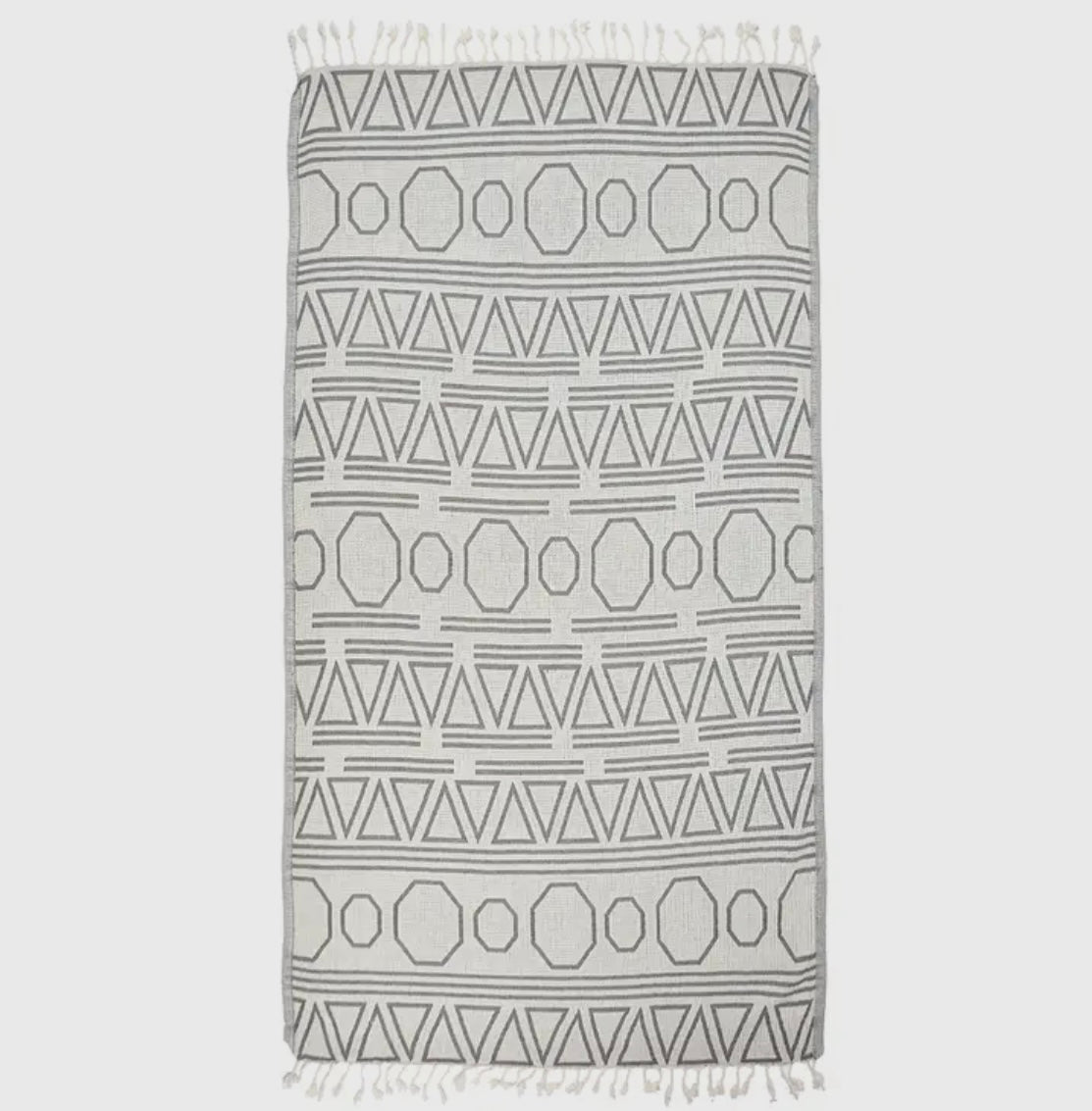 Turkish Towel - Grey Geo