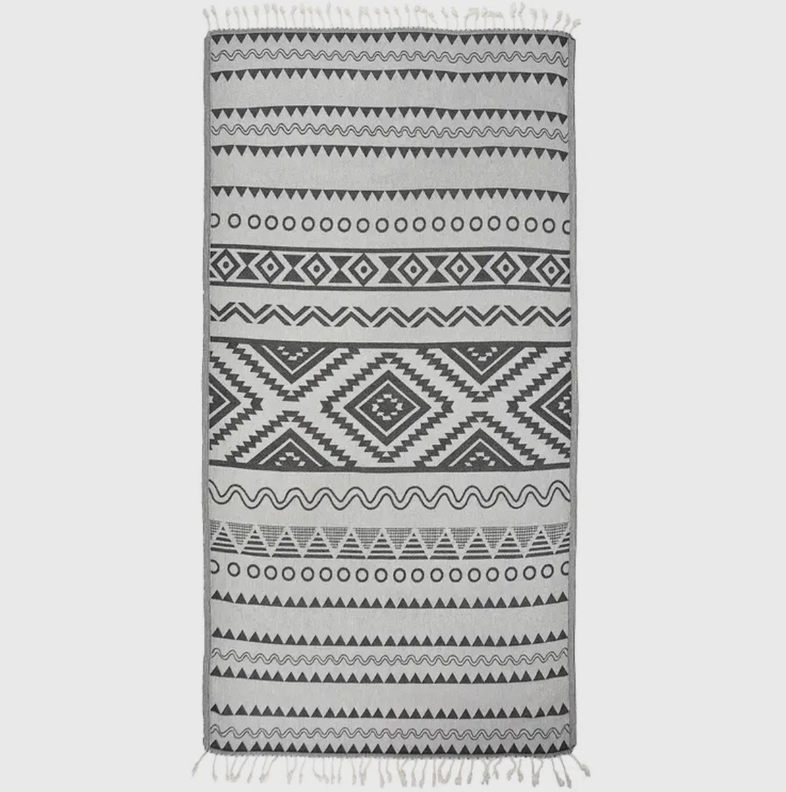 Turkish Towel - Black Abstract